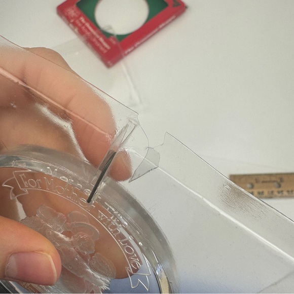 Vtg 80 Christmas For Mother w Love Clear Acrylic Ornament Shoppe Design Collect - Picture 10 of 12